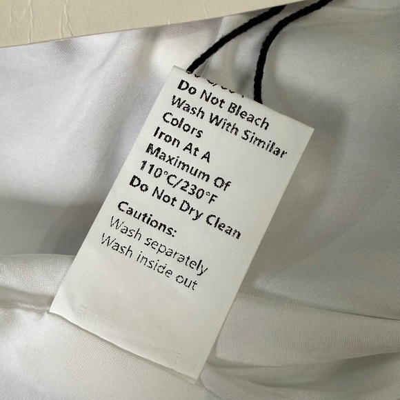 Commense Blue Cream Floral Mini Dress Medium NWT Cotton Blend - Picture 11 of 11